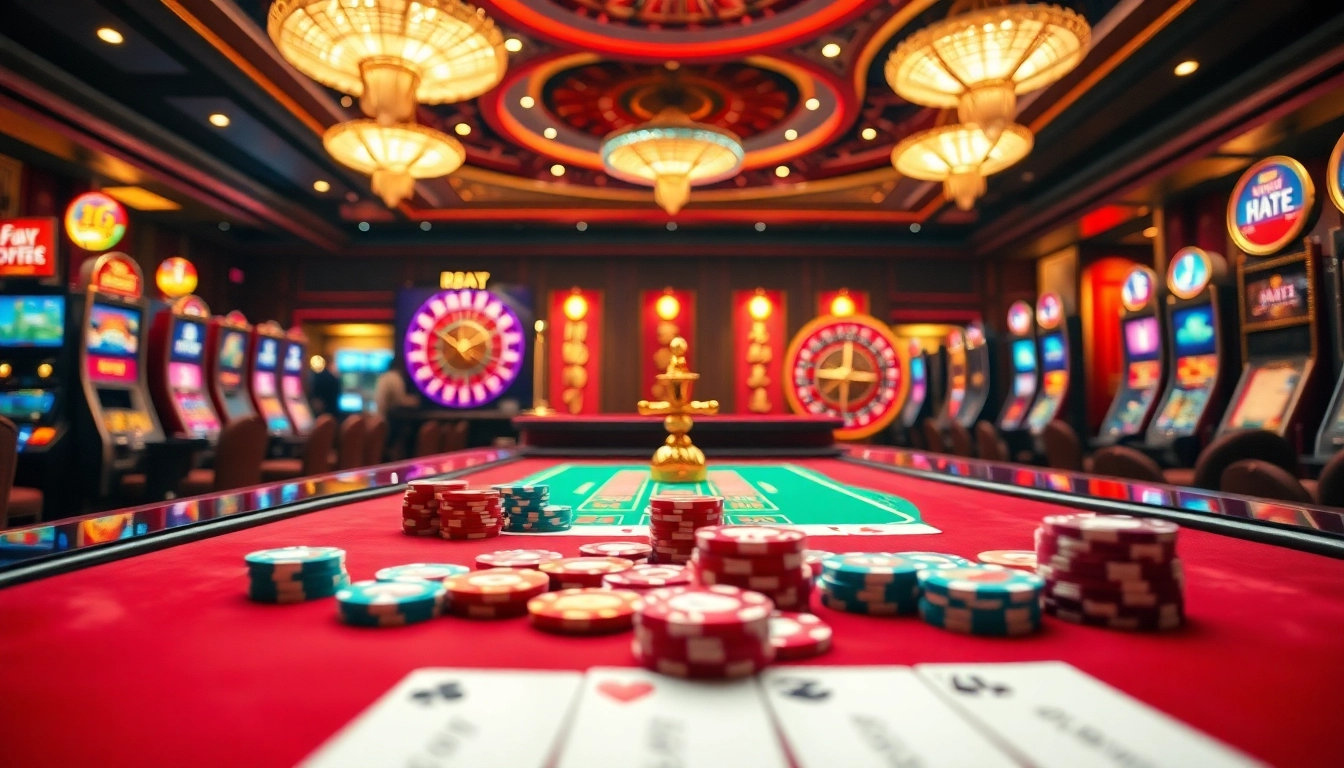 Engaging in thrilling betting activities using tỷ lệ nhà cái in a luxurious casino setting.