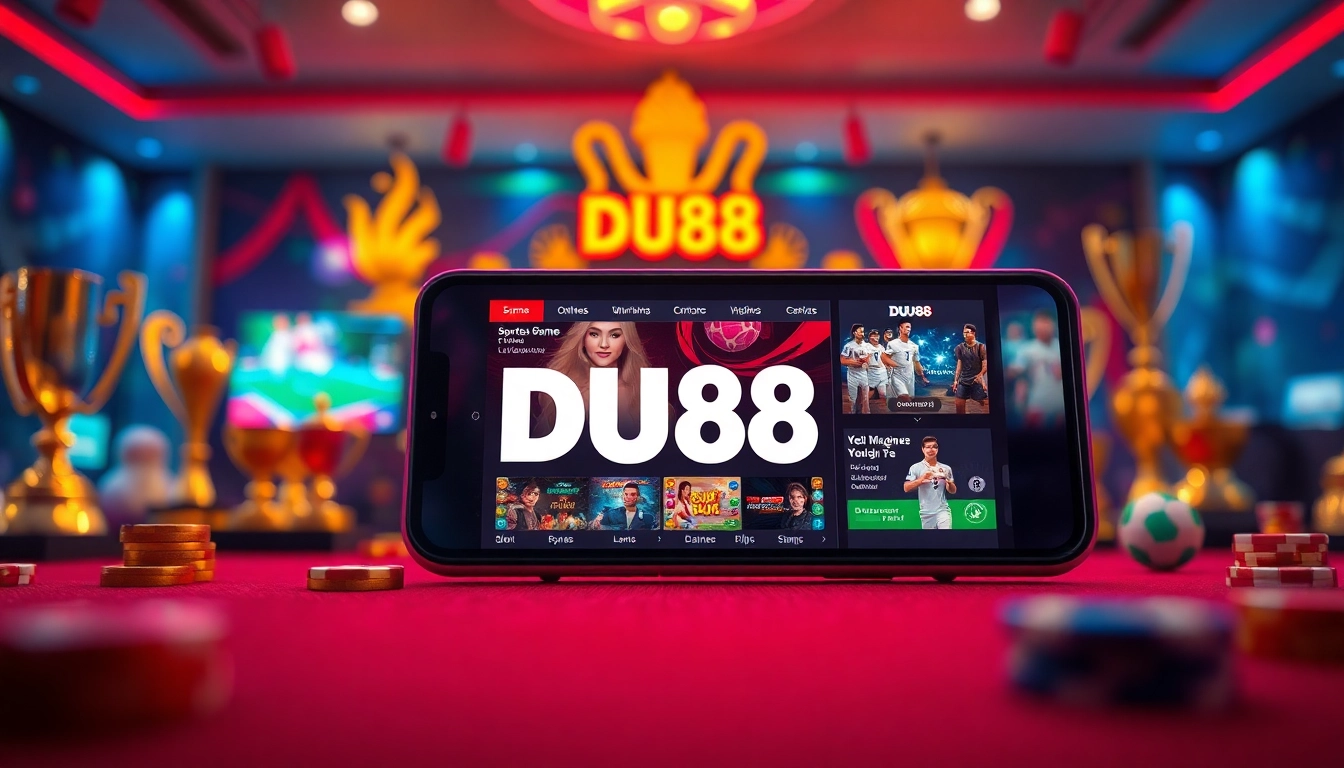DU88 online gambling platform showcasing exciting games and modern interface.