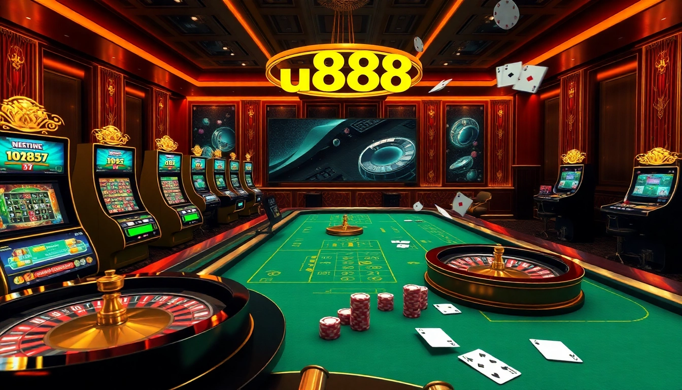 Experience the excitement of u888 online casino with vibrant gaming tables and slots.
