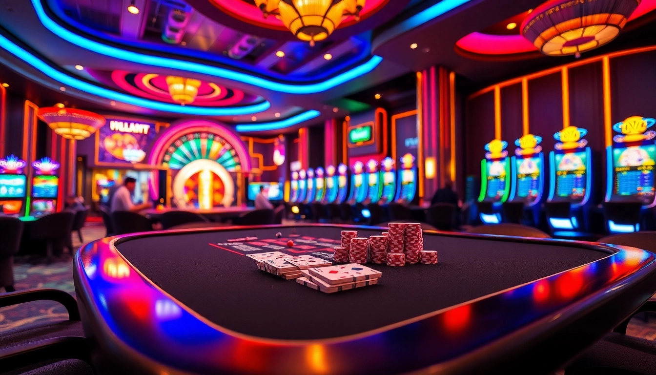 Experience the thrill of gambling at nhà cái 789win with poker chips and a roulette wheel.