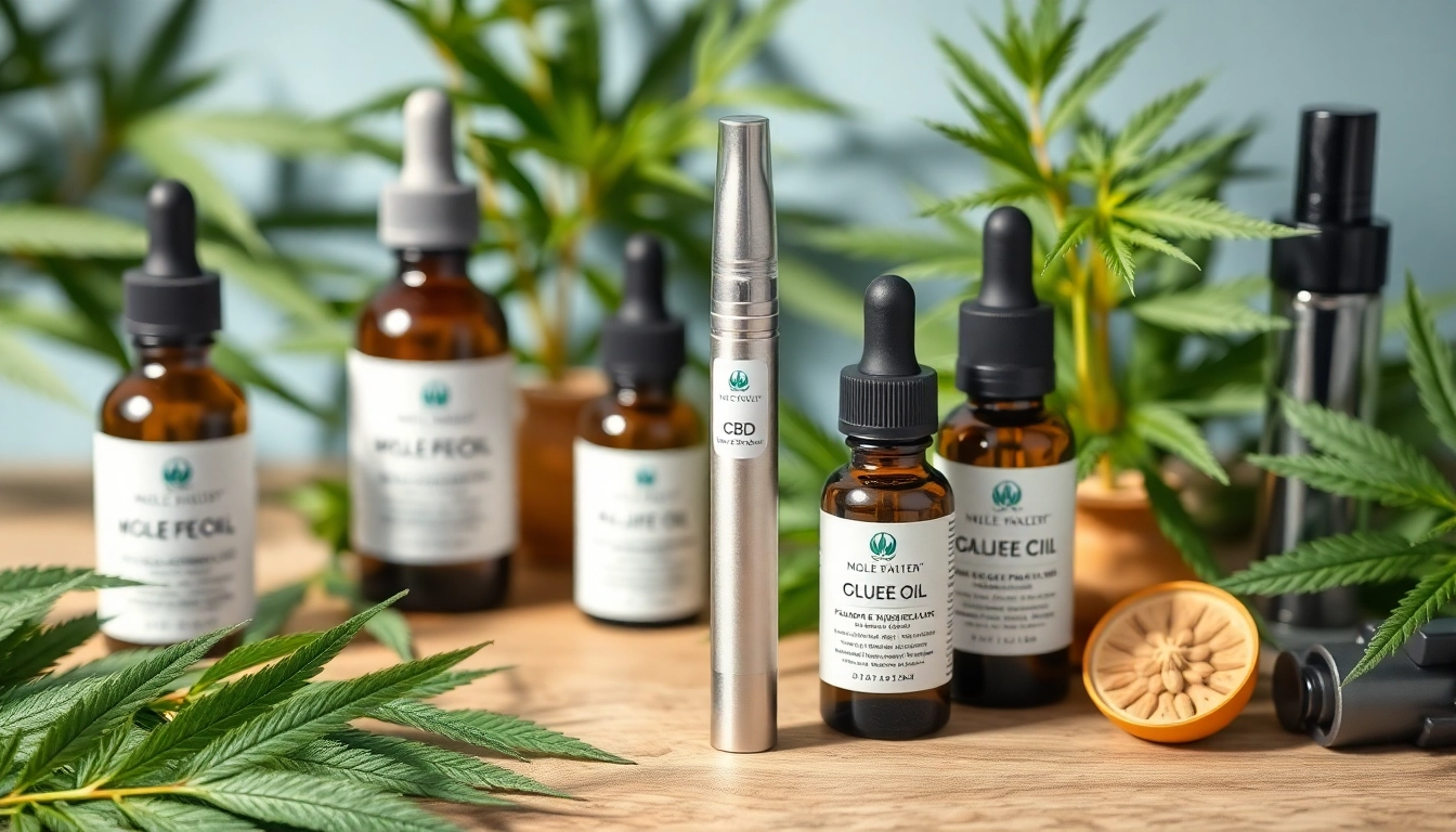 Mole freckle pen with CBD oil and hemp leaves, emphasizing quality and natural wellness.