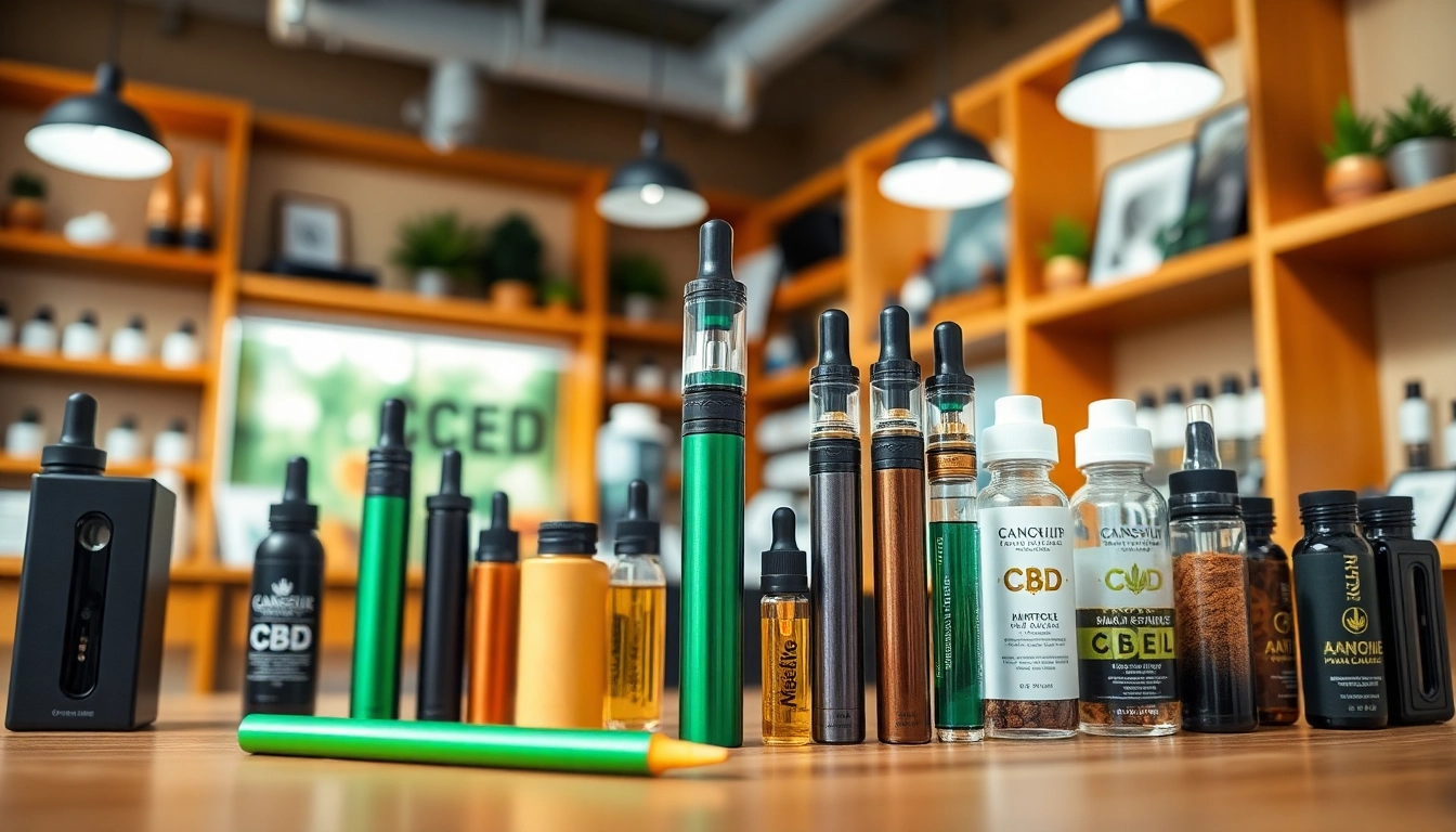 Shop displaying vape products, emphasizing a vape shop near me, inviting customers to discover CBD options.